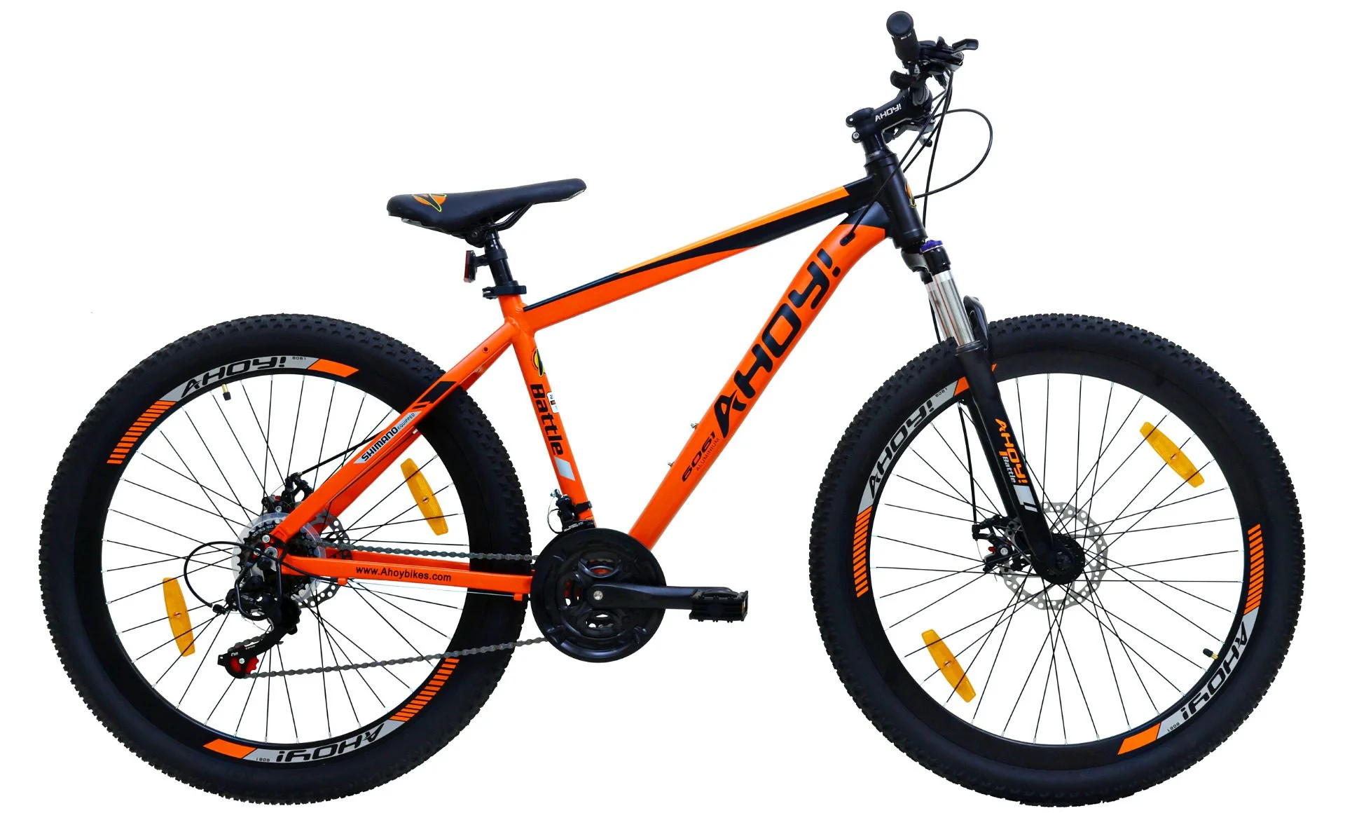 Buy Battle 2.2 MTB Cycle 27.5T | Orange Bicycle with Shimano gear