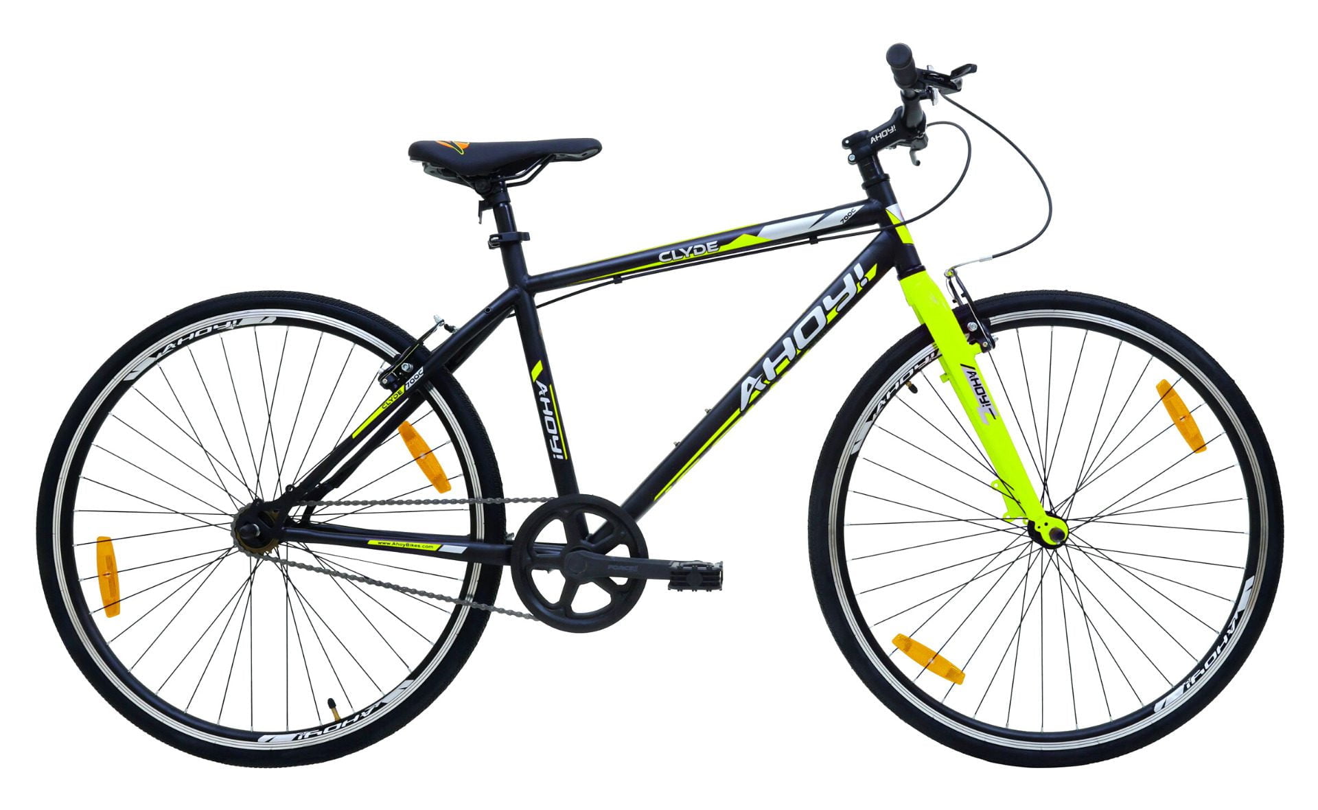 Clyde Hybrid Bicycle 700C | Buy Yellow Non Gear Bike for Men