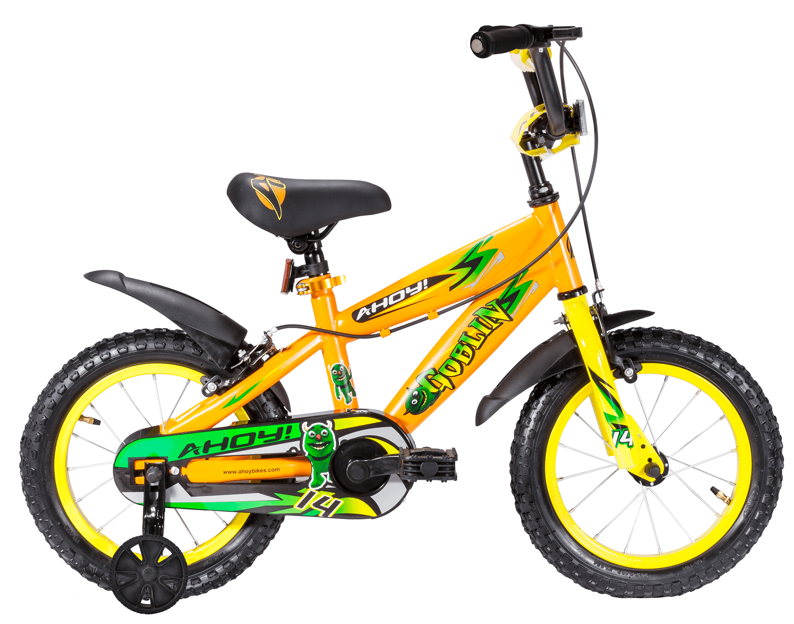 Goblin Kids Bike Single Speed 14T | Buy Orange Cycle Non Gear for Boys