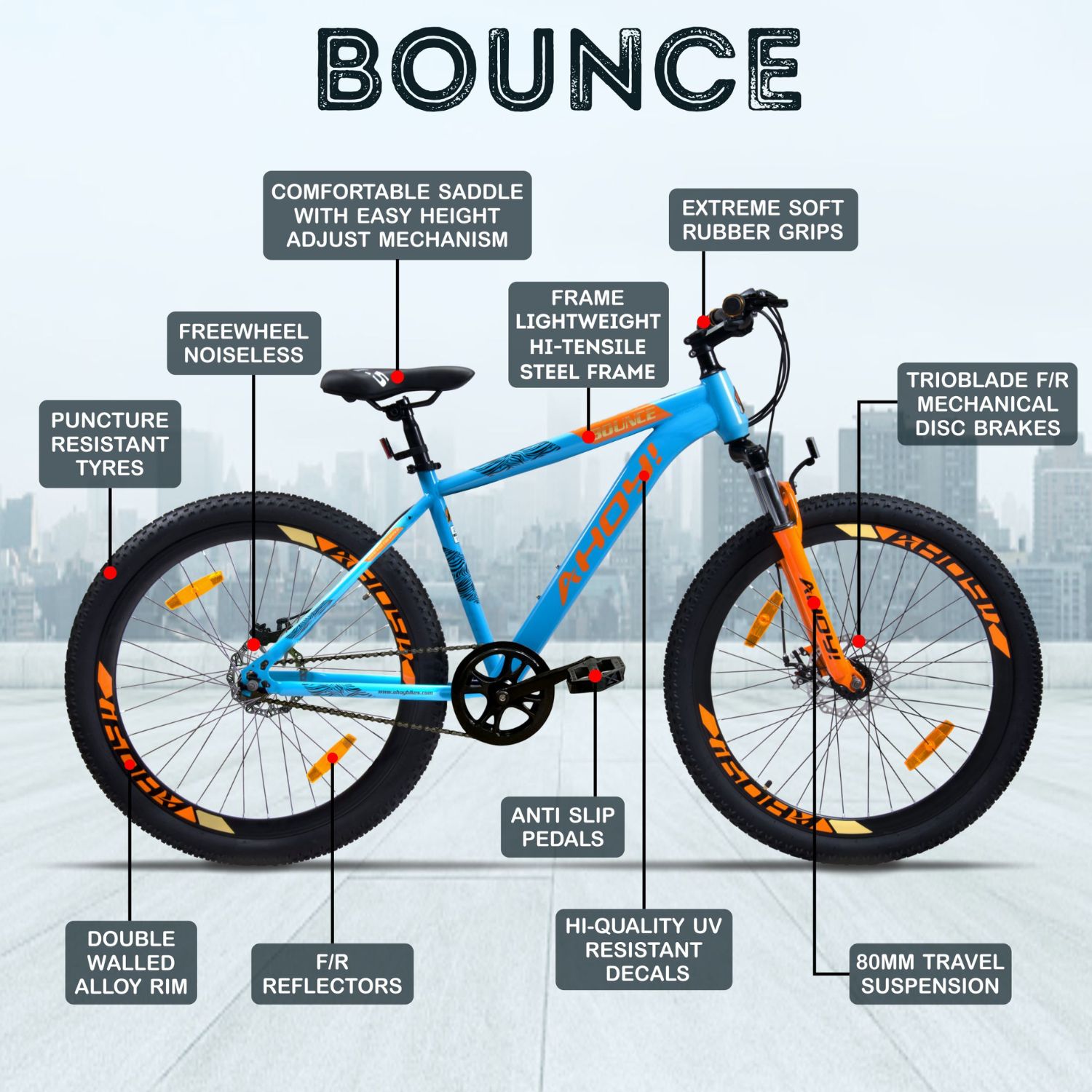 Bounce Cycle Without Gear 27.5T Buy Blue Non Gear Cycle
