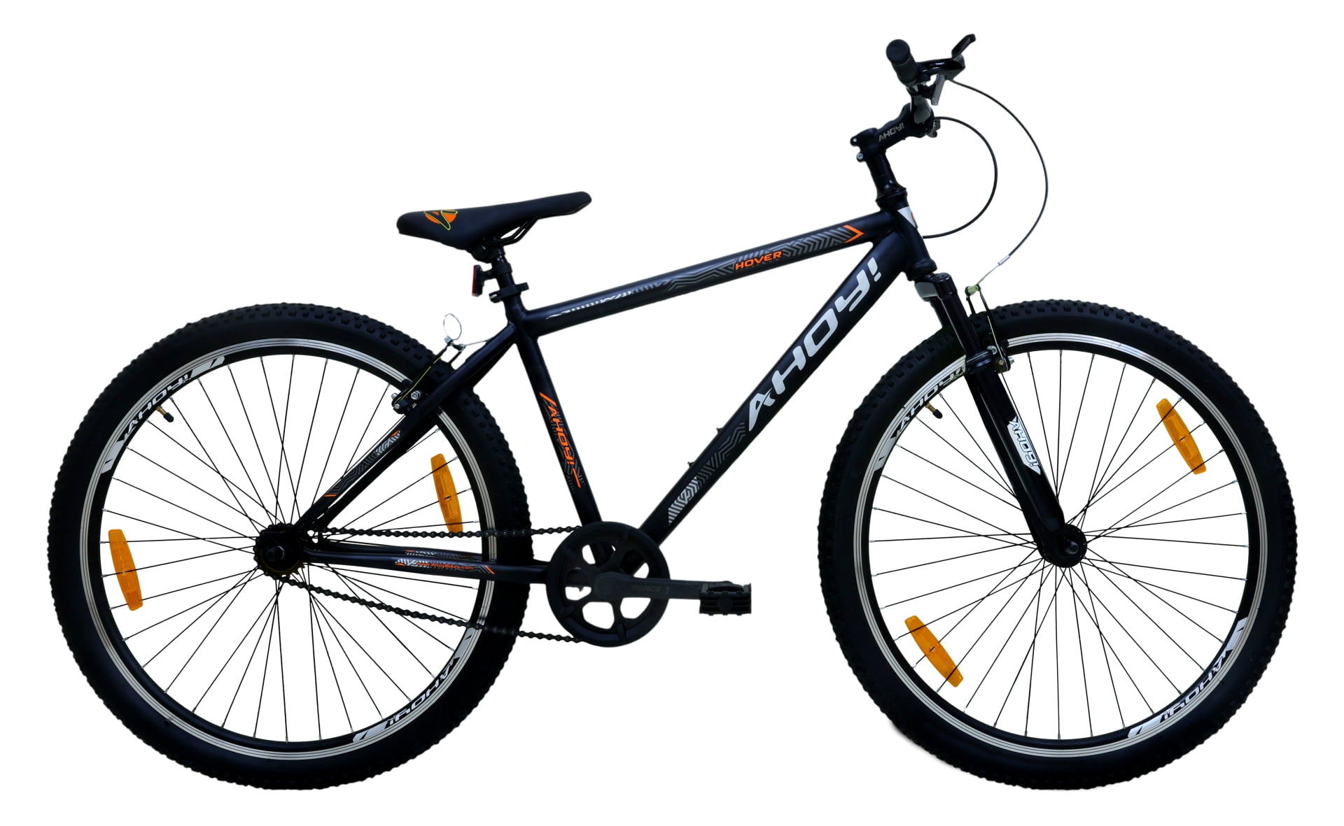 Hover Non Gear Bike 27.5T | Buy Orange Non Gear Cycle for Men